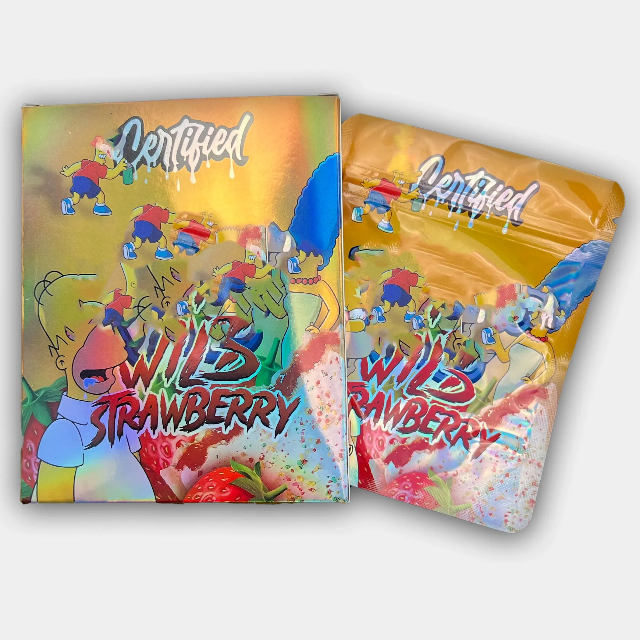 Wild Strawberry Mylar Bag with Box 3.5 Grams