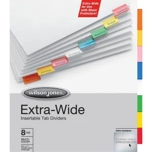 Wilson Jones Oversized Insertable Tab Dividers