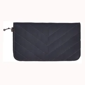 Womens Natural Dark Grey Leather Purse