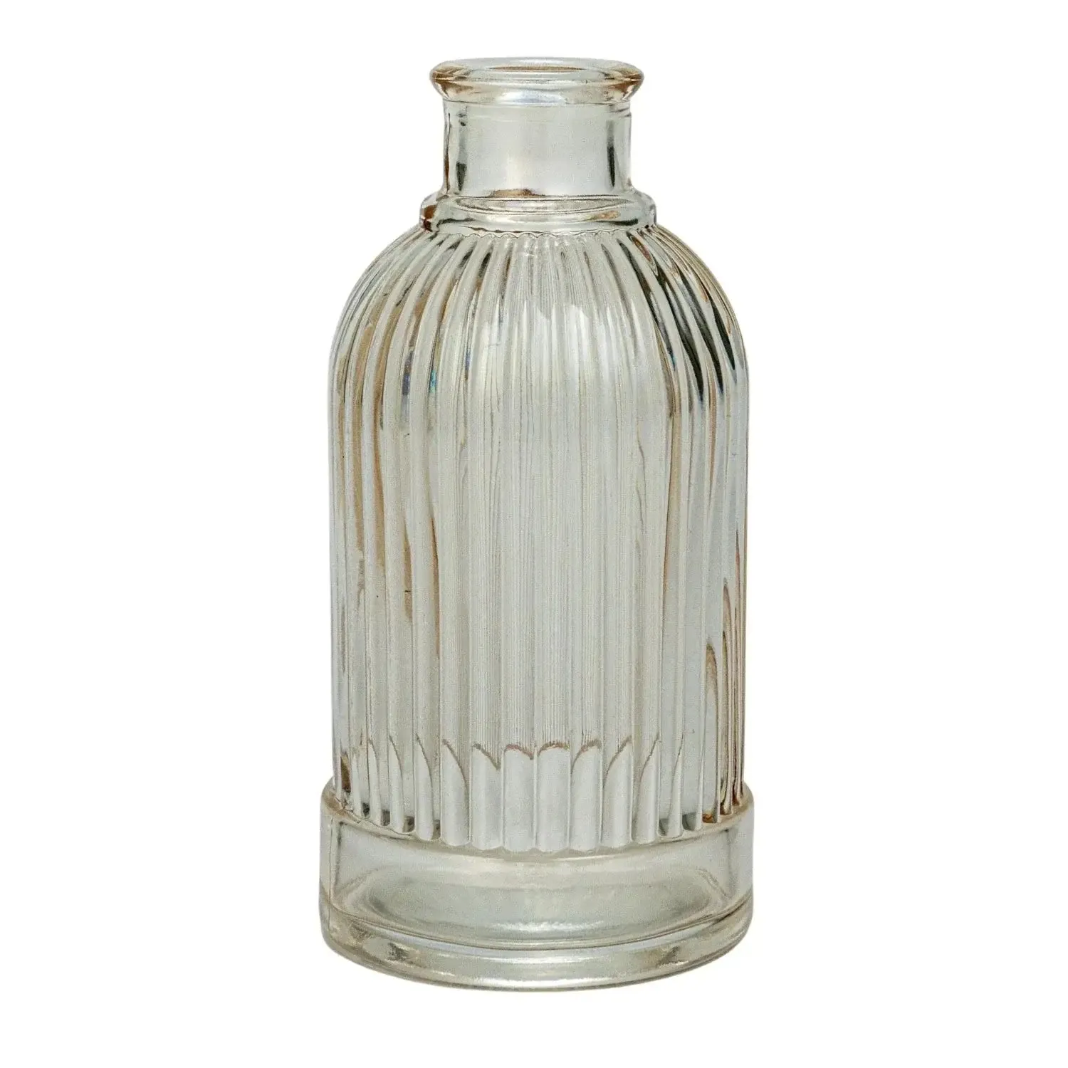 WOOD TRAY EMBOSSED GLASS TEALIGHT/VOTIVE HOLDERS VASE, SET OF 7