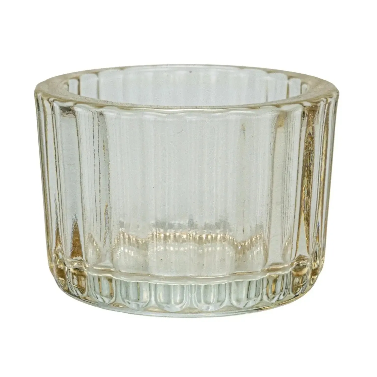 WOOD TRAY EMBOSSED GLASS TEALIGHT/VOTIVE HOLDERS VASE, SET OF 7