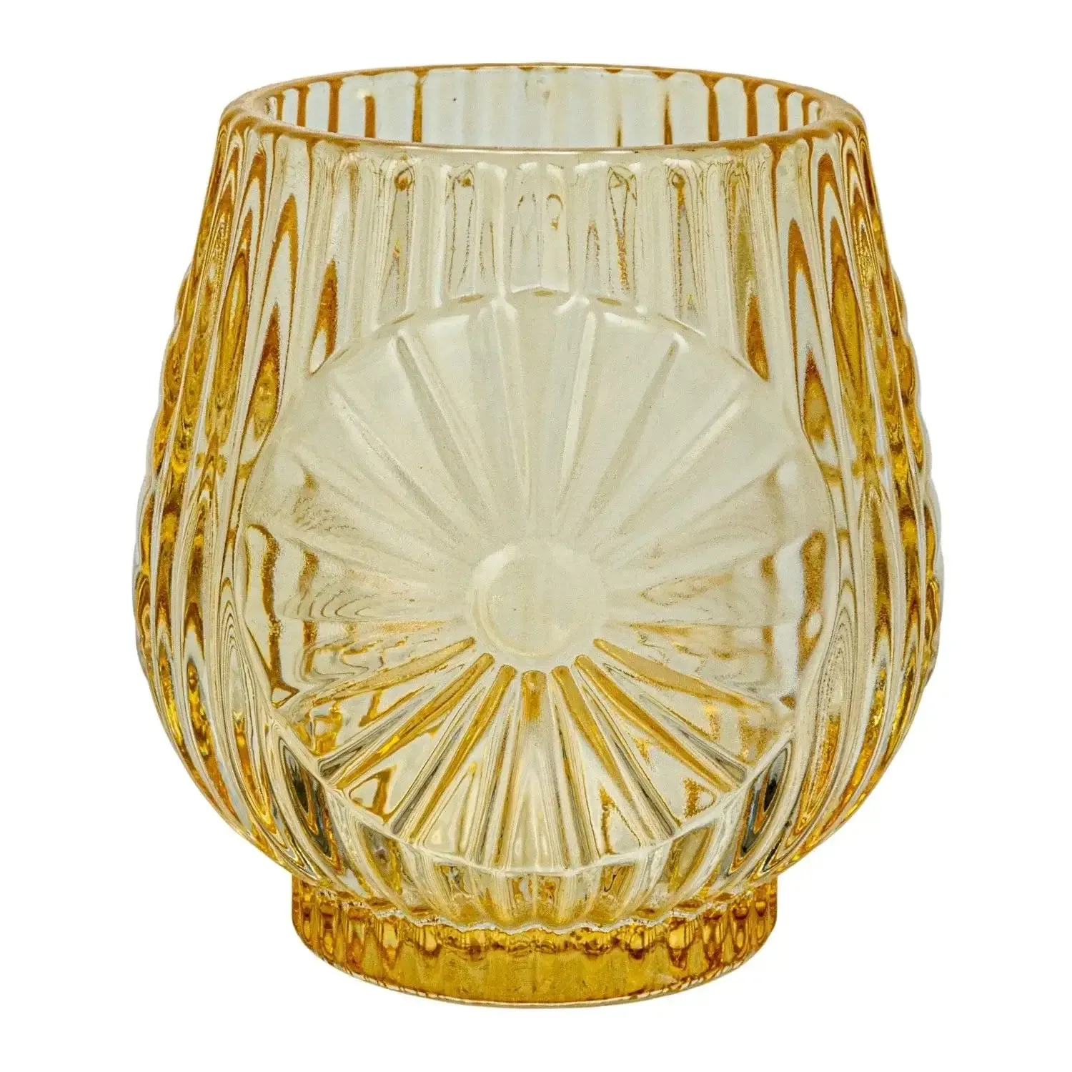 WOOD TRAY EMBOSSED GLASS TEALIGHT/VOTIVE HOLDERS VASE, SET OF 7