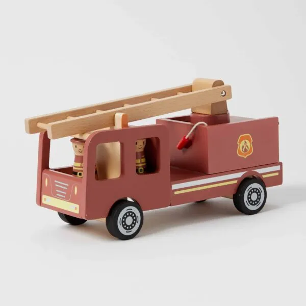 Wooden Fire Truck Play Set