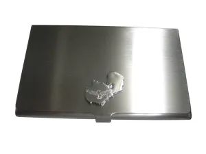 Zambia Map Shape and Flag Design Business Card Holder