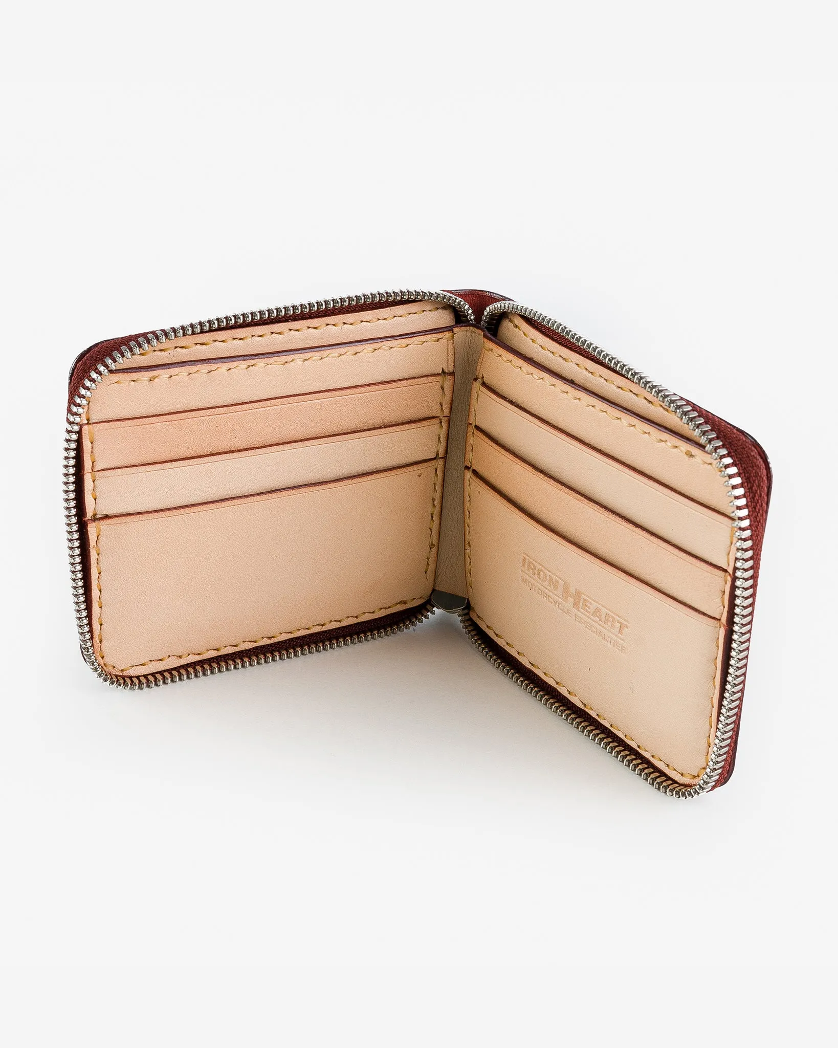 Zip-Secured Shell Cordovan Wallet - Oxblood
