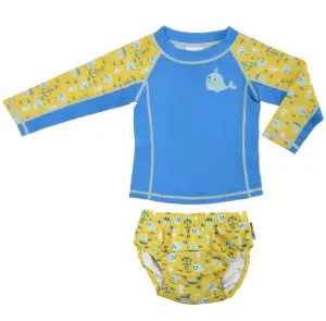 Zoocchini - Rashguard Top & Swim Diaper Set - Whale